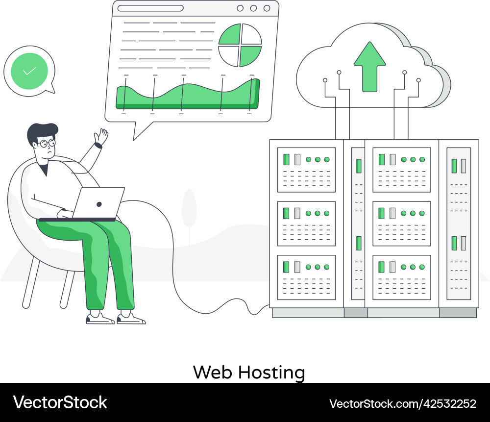 Web hosting vector image