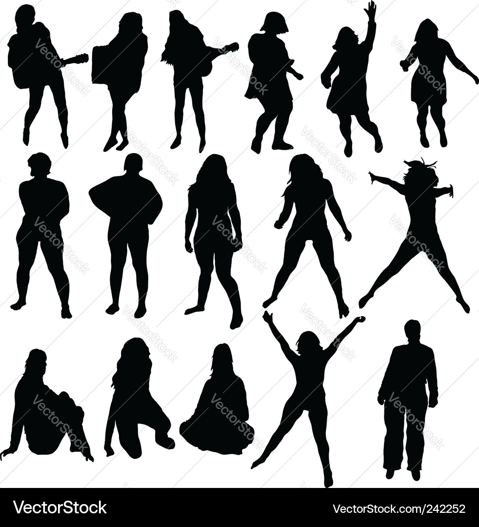 Women Silhouettes - Fashion Collection Vector Image