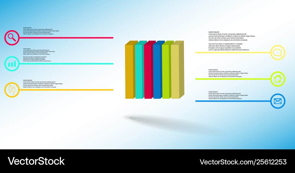 3d infographic template with embossed cube 3d infographic template with embossed cube vector image