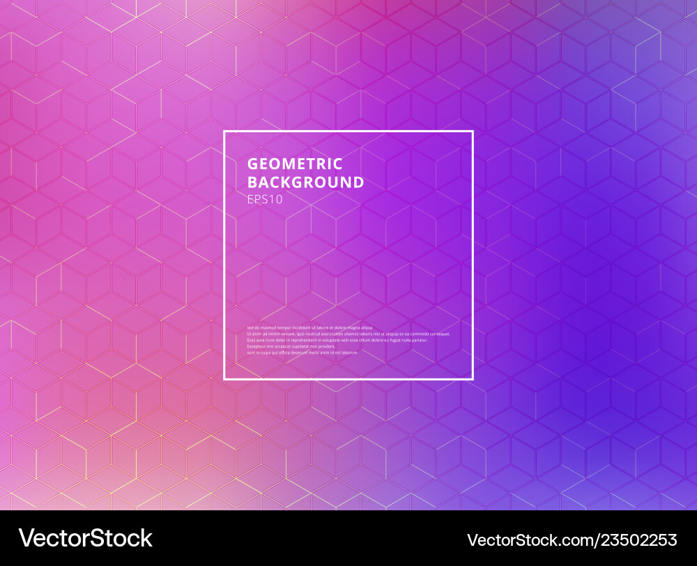 Abstract Cube Gradient Pattern vector image