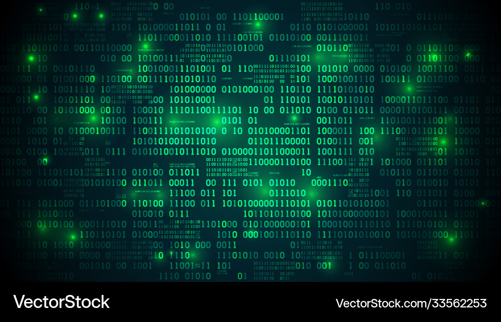 Abstract futuristic cyberspace with binary code Abstract futuristic cyberspace with binary code vector image