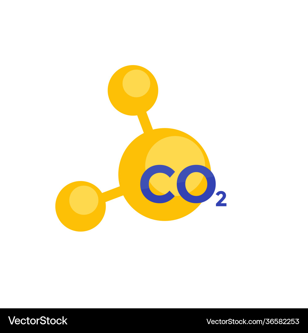 Co2 Molekül-Icon für Web Co2 Molekül-Icon für Web vektorbild