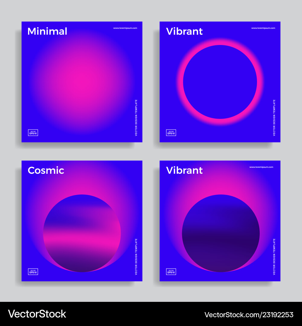 Design template with vibrant gradient shapes Design template with vibrant gradient shapes vector image