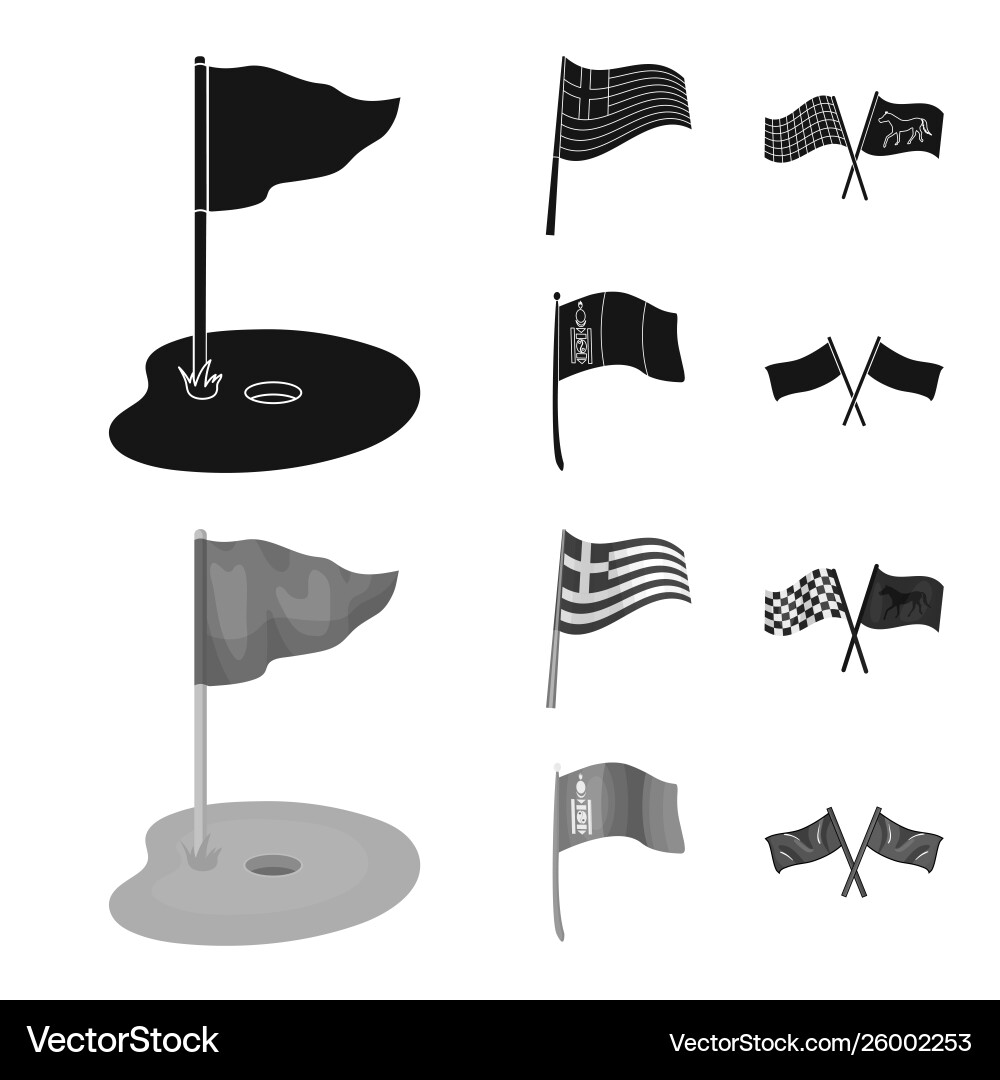 Design world and flag symbol collection Vector Image