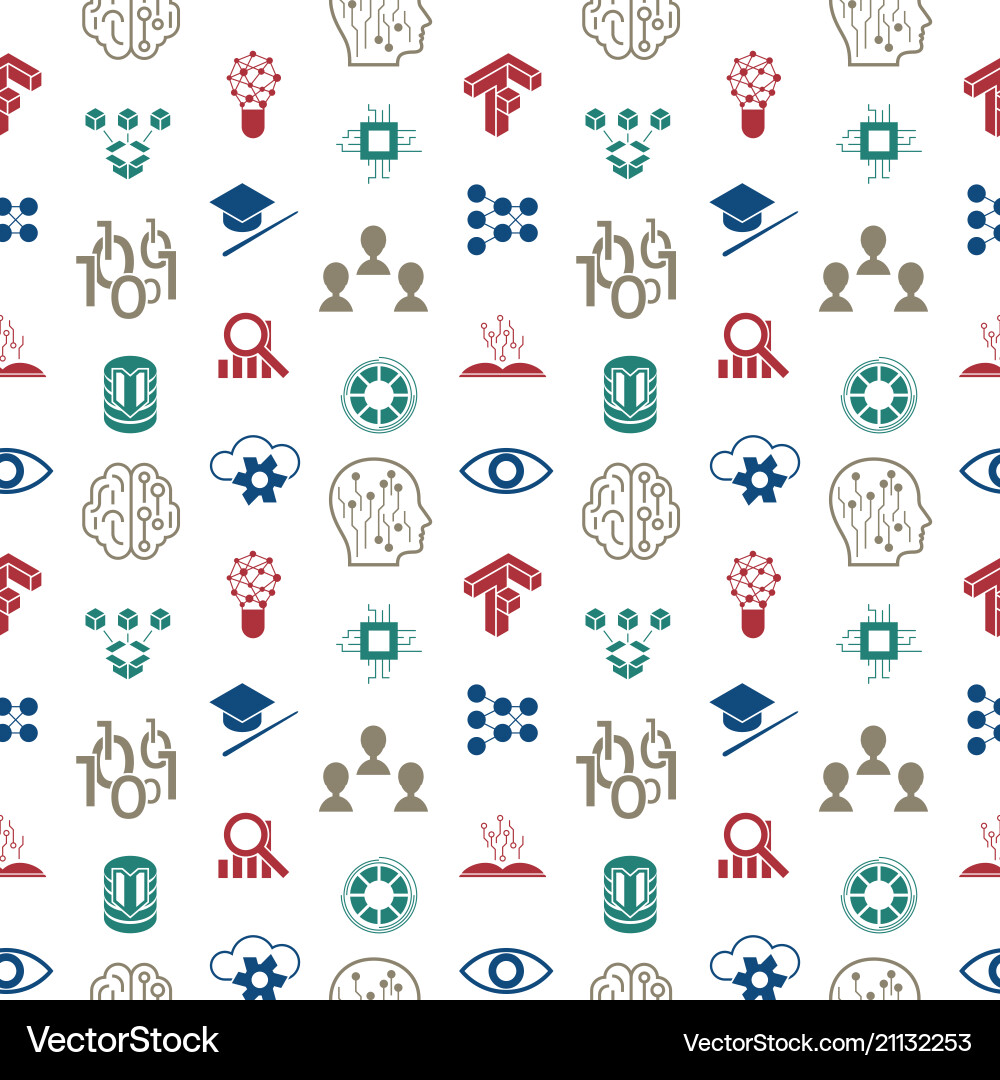 Digital deep learning Digital deep learning vector image