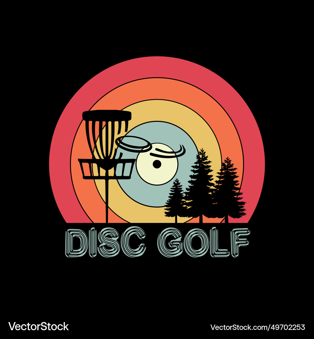 Disc Golf Vintage Hemd lustige Frisbee Disc Golf Vintage Hemd lustige Frisbee vektorbild