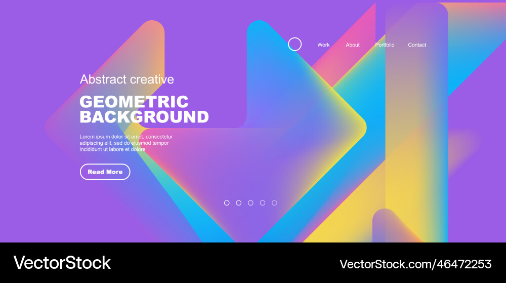 Fluid gradient triangles landing page background Fluid gradient triangles landing page background vector image