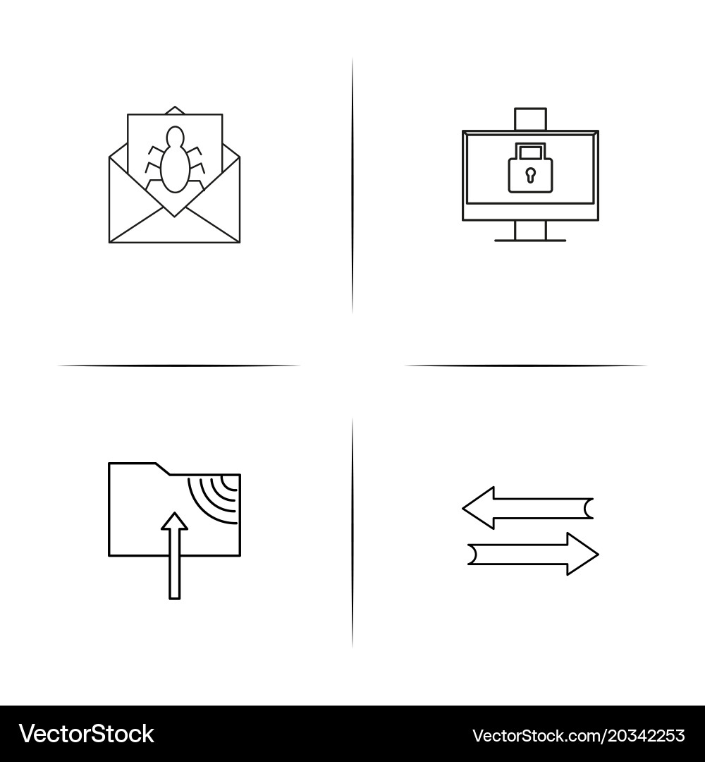 Internet technologies simple linear icon vector image