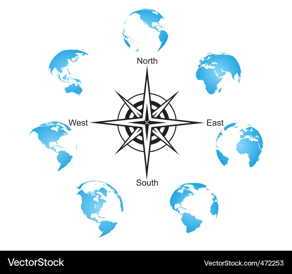 Navigation Compass Vector Image