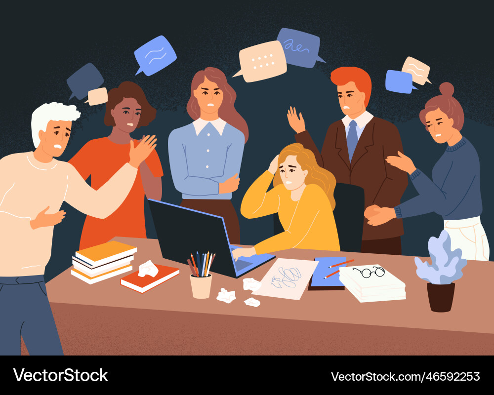 Overworked Team - Stress & Failure Vector Image