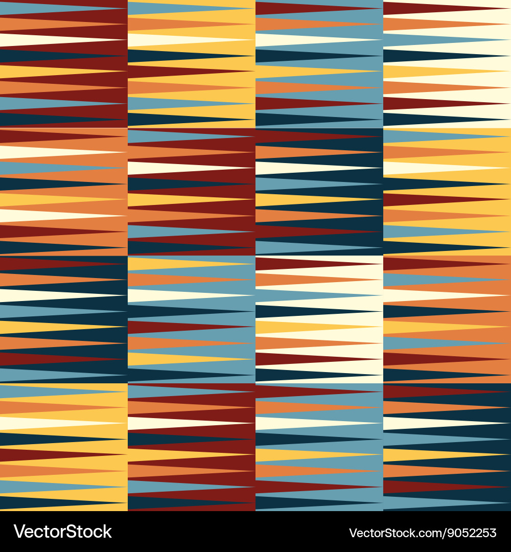 Retro Geometric Triangle Pattern vector image