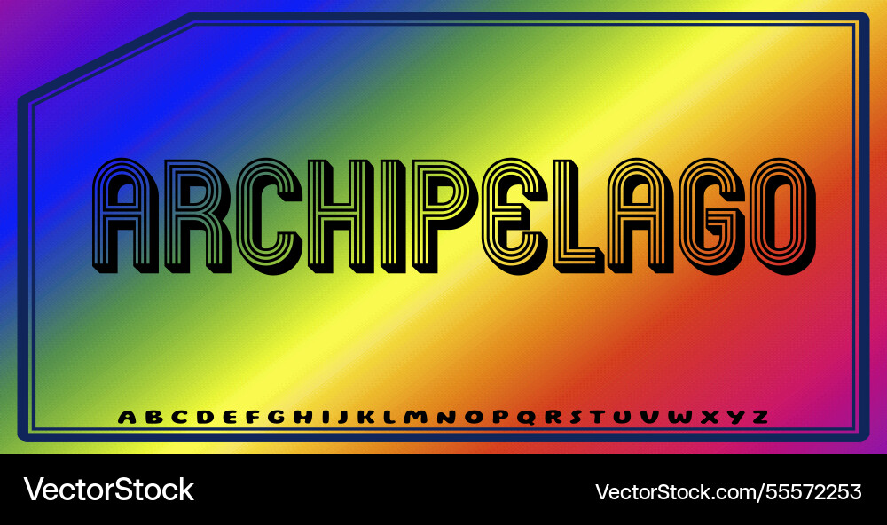 Text effects with editable colors and abstract Vector Image