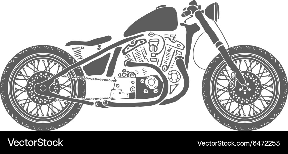 Vintage Motorcycle Artwork Vector Image