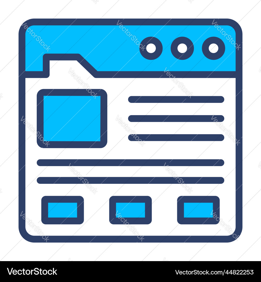 Web template icon user interface as a simple vector image