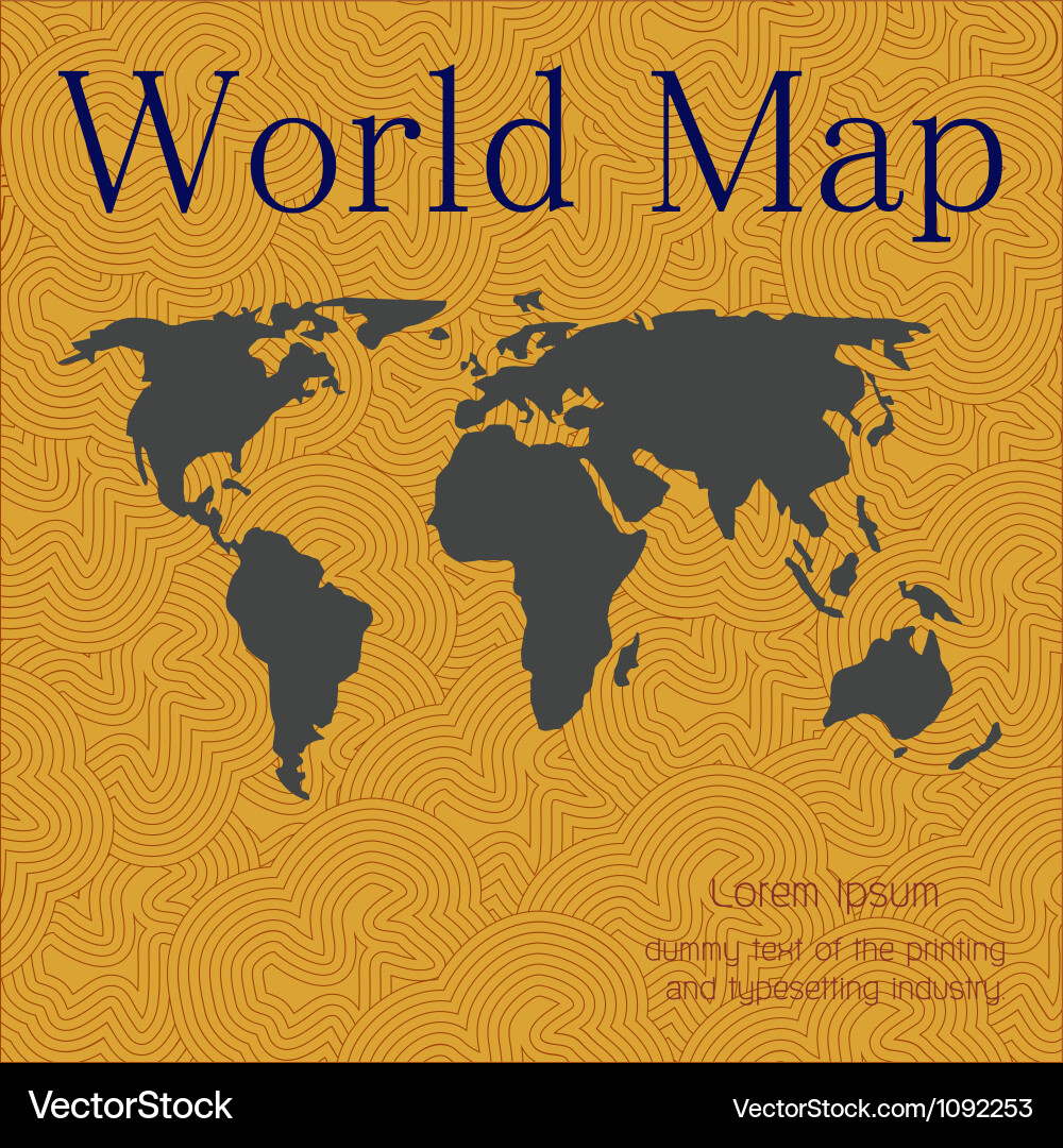 World map Royalty Free Vector Image - VectorStock
