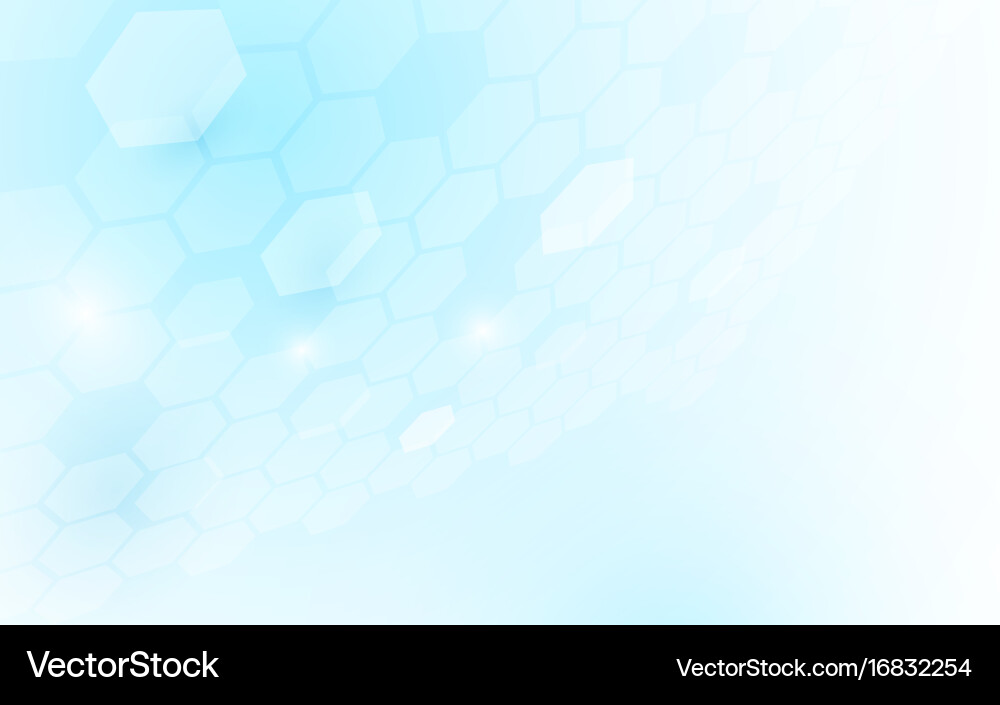 Abstract perspective hexagonal shape background vector image