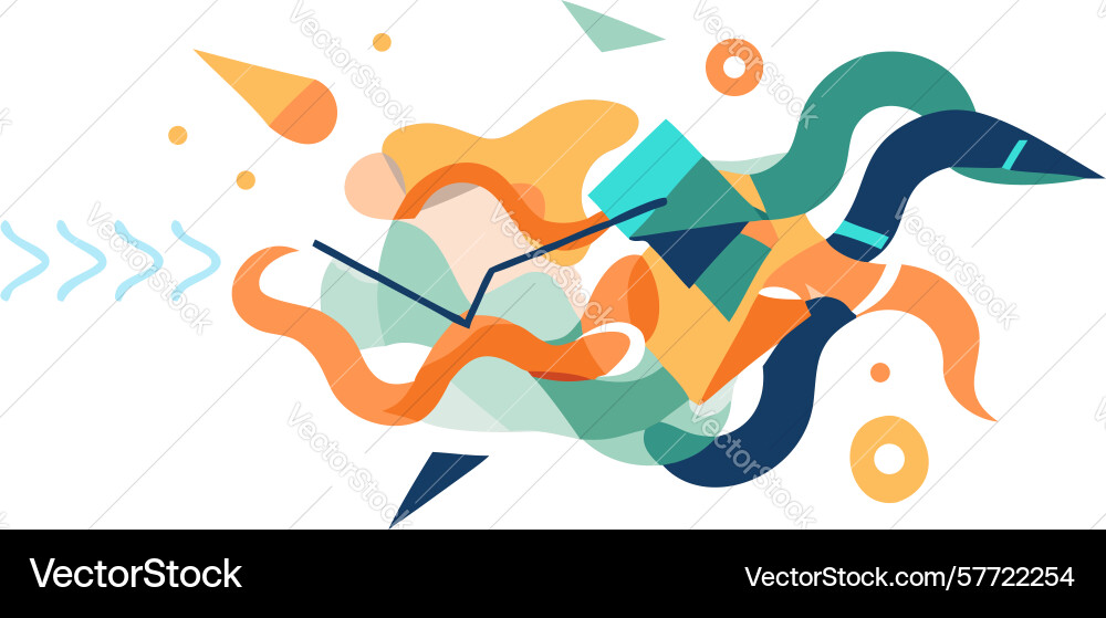 Abstract swirling lines with pointed ends vector image