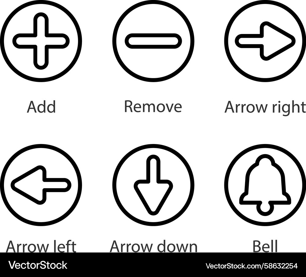 Add Remove Arrows Icons Vector Image