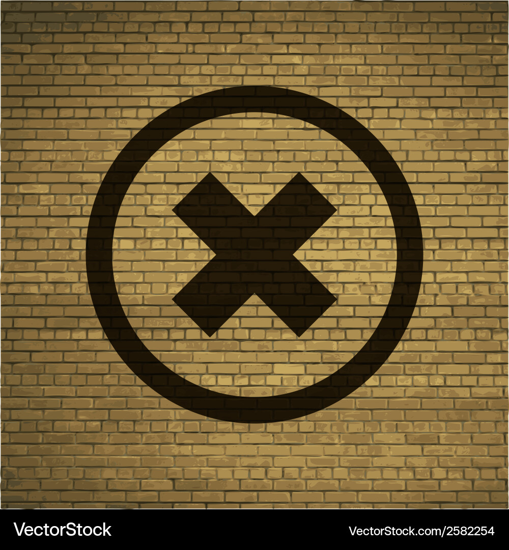 Cancel flat modern web button and space for your vector image