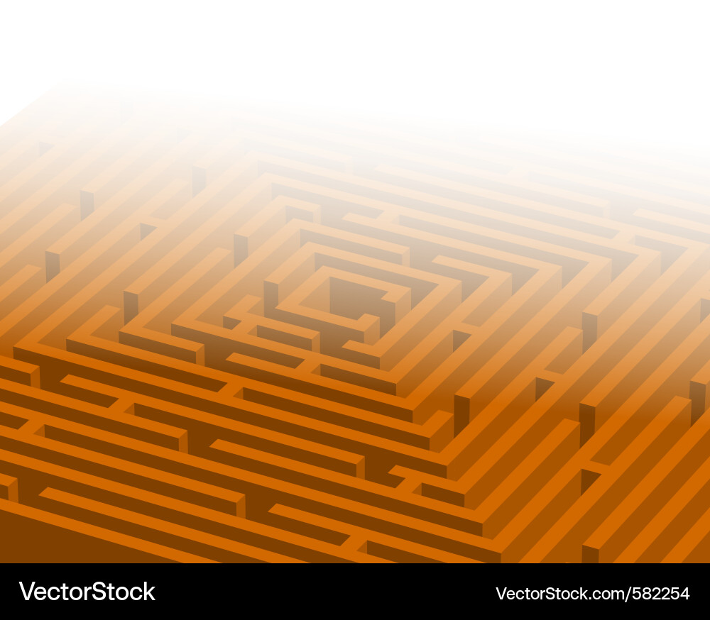 Complex Maze Background Vector Image