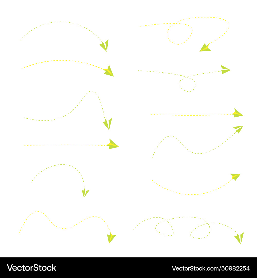 Dashed line arrows Vector Image