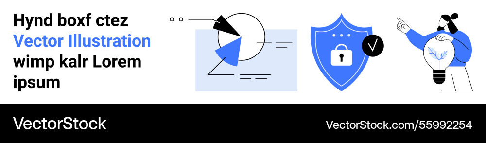 Data security concept with chart analysis shield Data security concept with chart analysis shield Vector Image