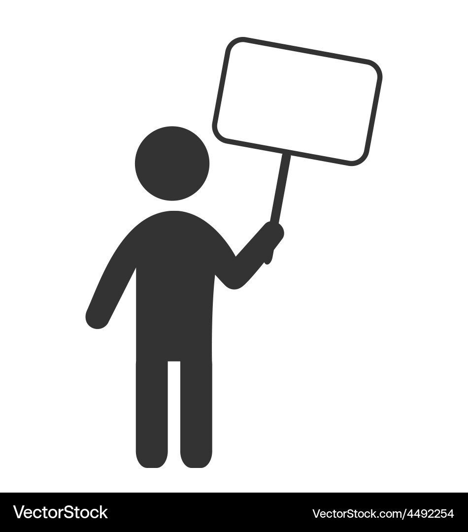 Flat icon with board like space for text isolated Vector Image