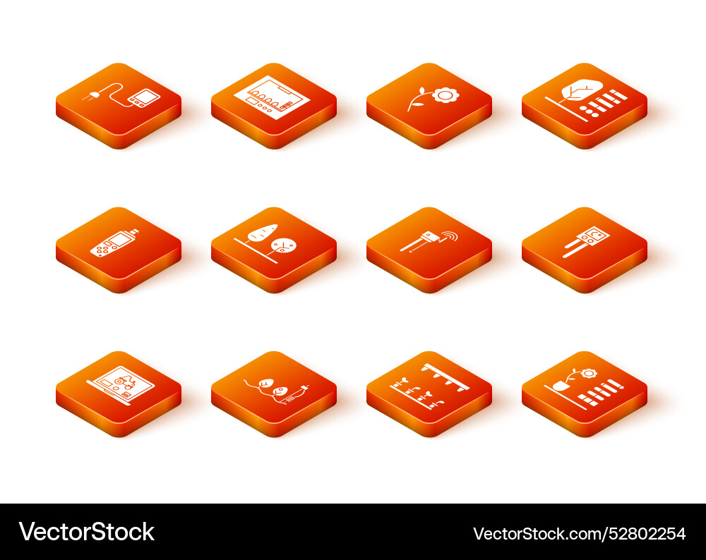 Set laptop application for smart farm standalone Set laptop application for smart farm standalone vector image