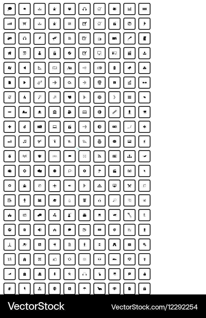 Set of universal icons for web and mobile vector image