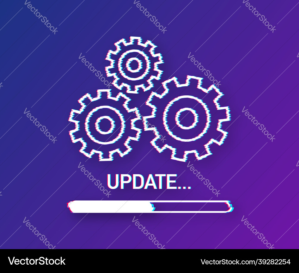 System software update or upgrade banner new System software update or upgrade banner new vector image