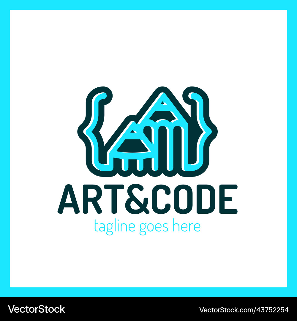 Two pencil with coding symbol arrow up pen design Vector Image