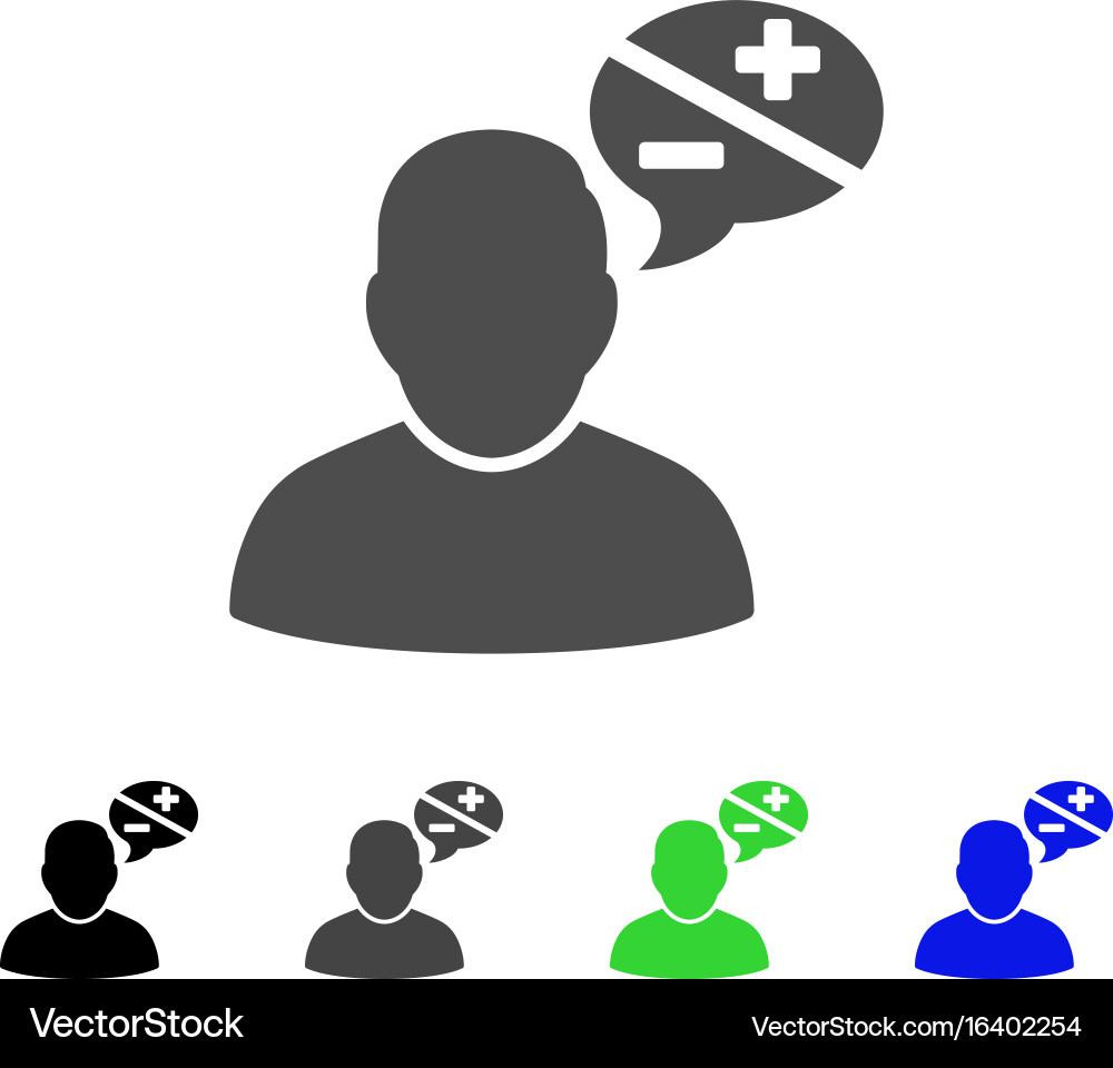 User arguments flat icon vector image