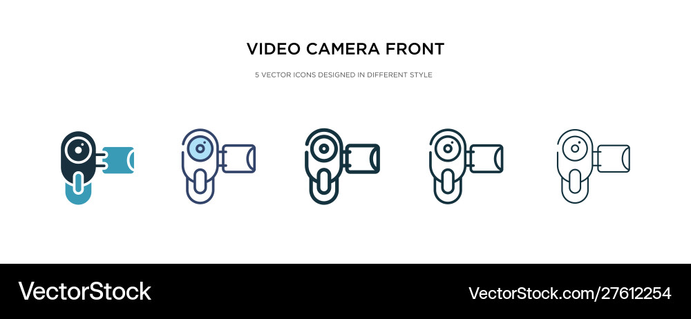 Video camera front view icon in different style Video camera front view icon in different style vector image