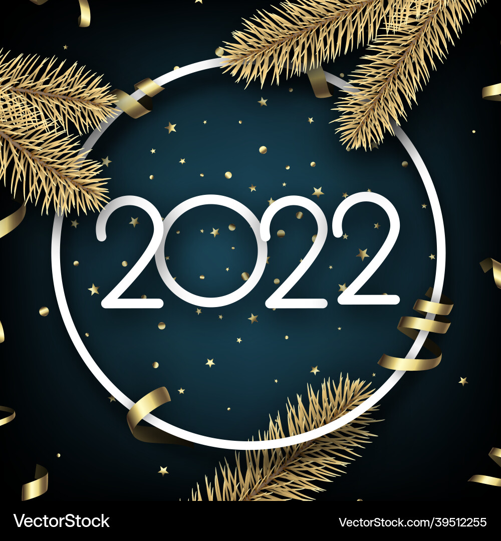 2022 Zeichen im Rundrahmen mit Tannenzweigen 2022 Zeichen im Rundrahmen mit Tannenzweigen vektorbild