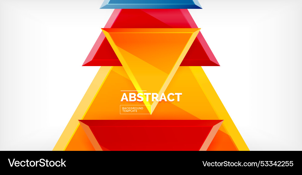 Abstract background - colorful triangles with 3d Abstract background - colorful triangles with 3d Vector Image