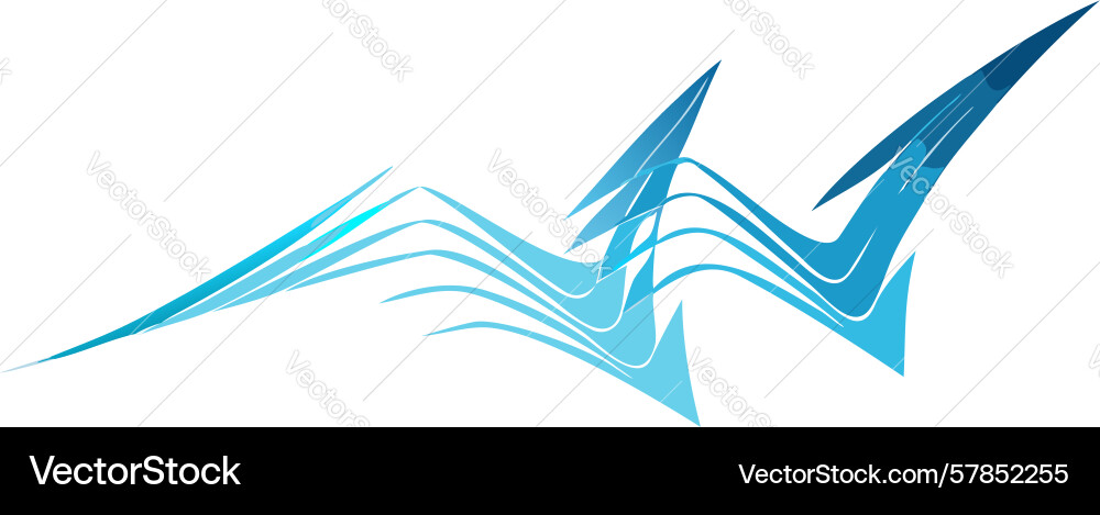 Abstract sharp energy wave design generative ai vector image
