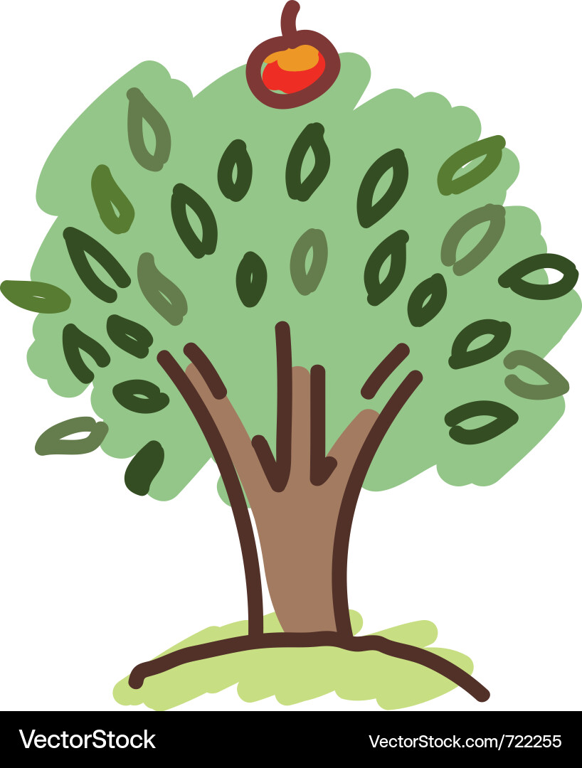 Apple Tree Sketch vector image