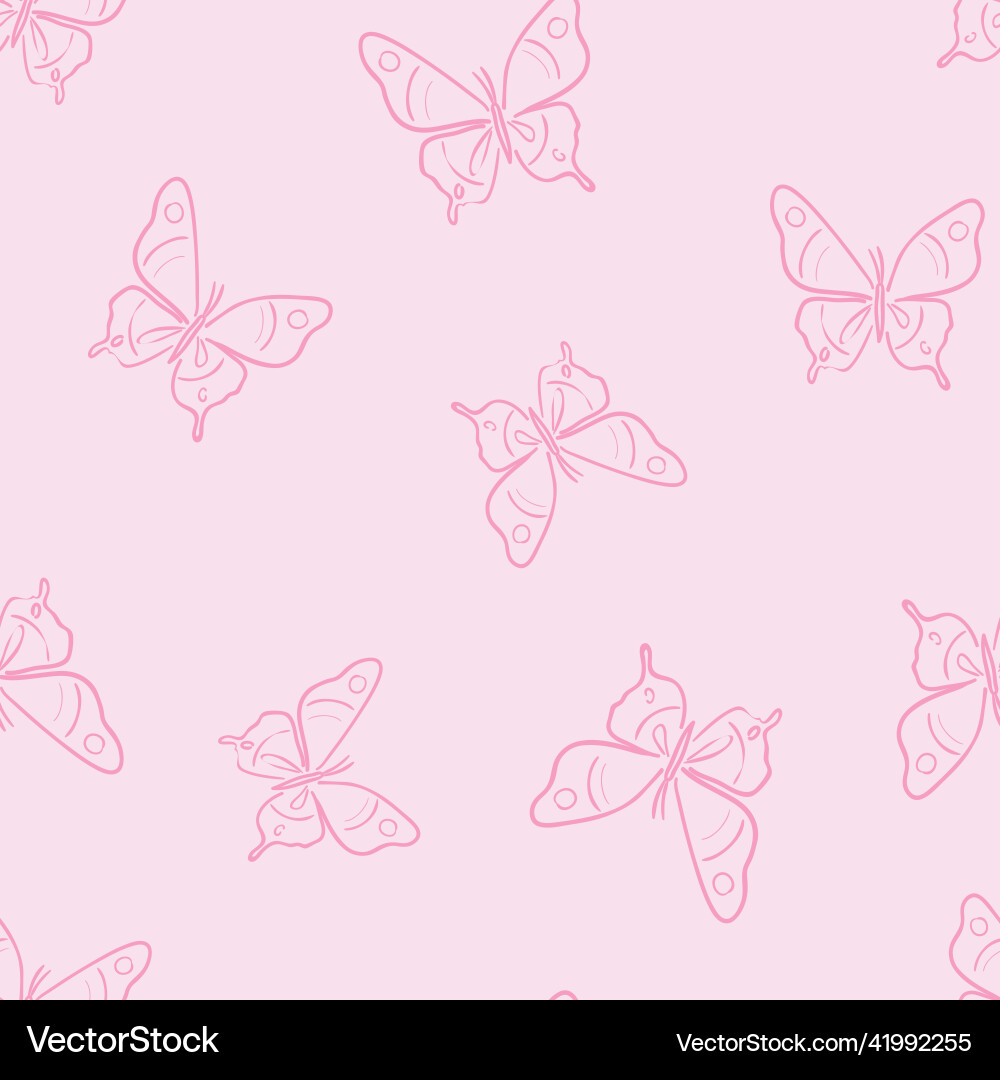 Butterfly seamless repeat pattern background Butterfly seamless repeat pattern background vector image
