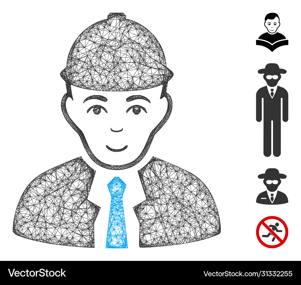 Engineer web mesh Vector Image