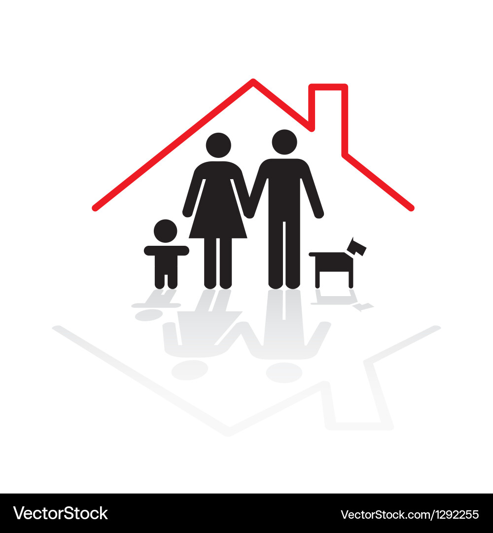 Family houses Royalty Free Vector Image - VectorStock