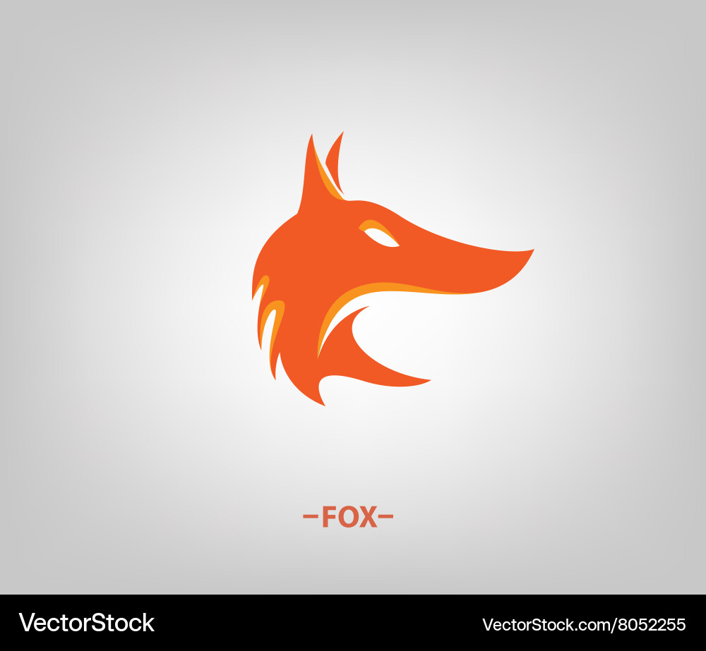 Fox head in profile Royalty Free Vector Image - VectorStock
