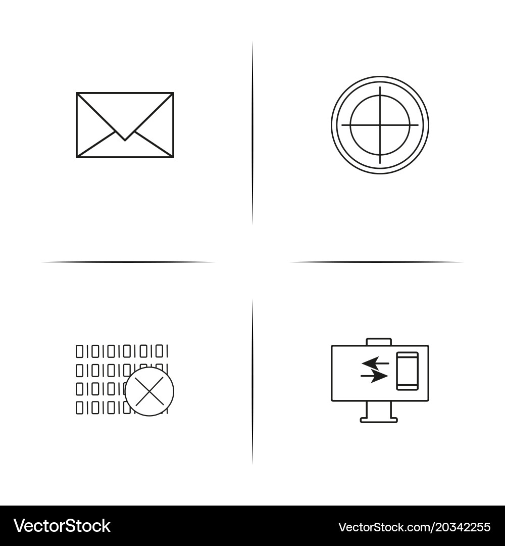 Internet technologies simple linear icon vector image