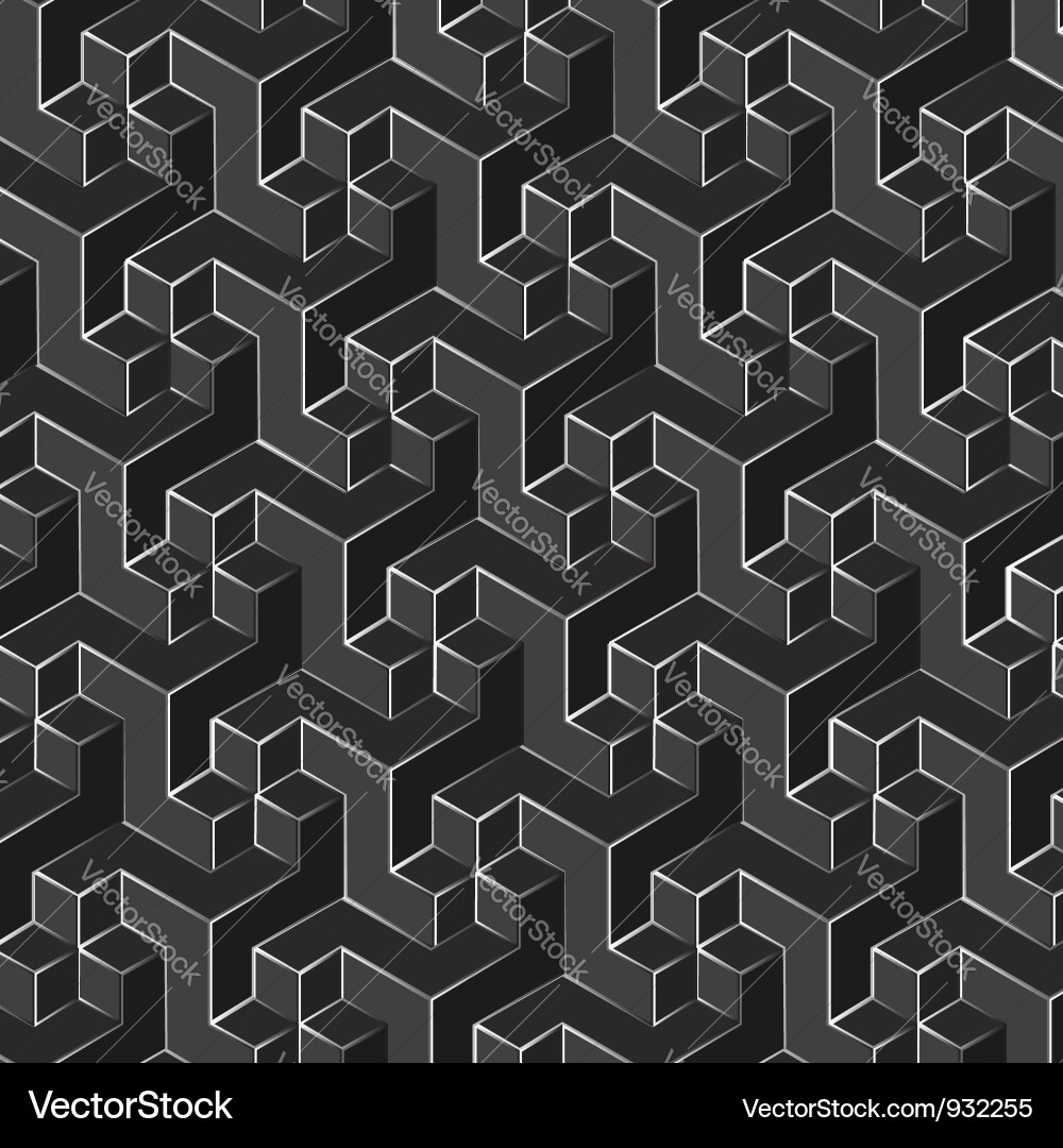 Isometric Cube Pattern Vector Image