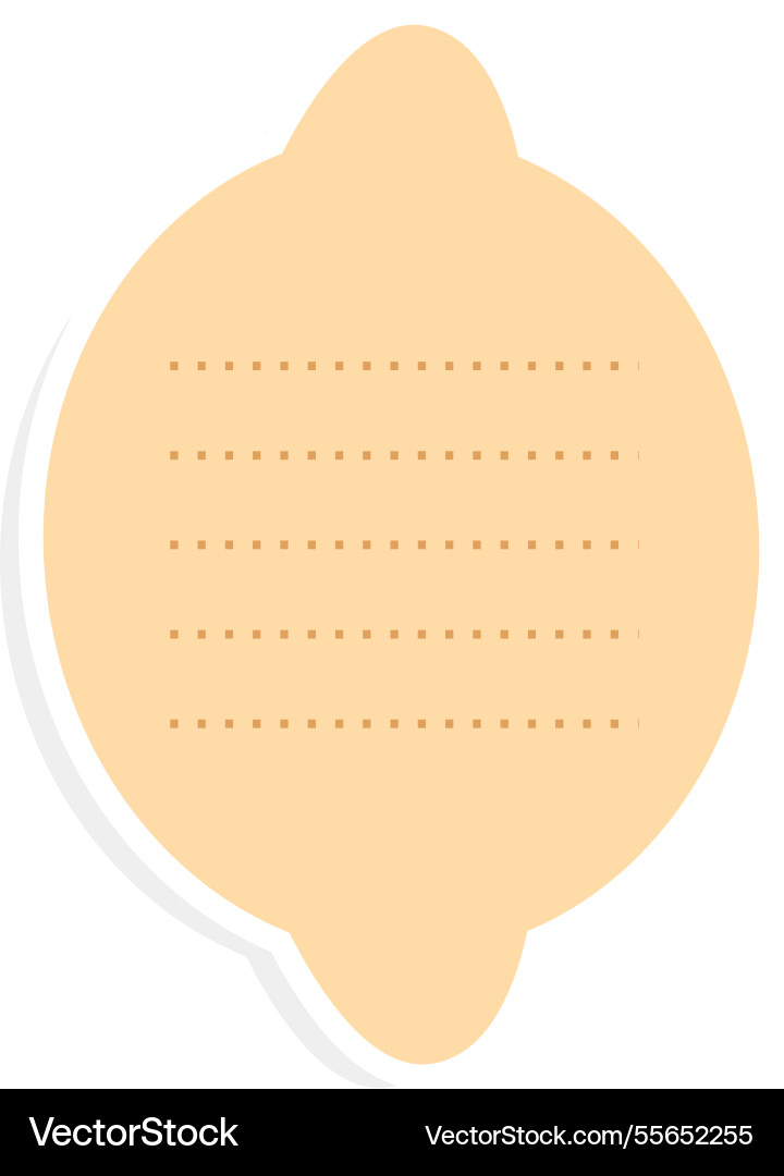 Lemon shape notebook sheet Lemon shape notebook sheet vector image