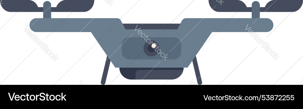 Modern blue drone hovering with camera taking Modern blue drone hovering with camera taking vector image