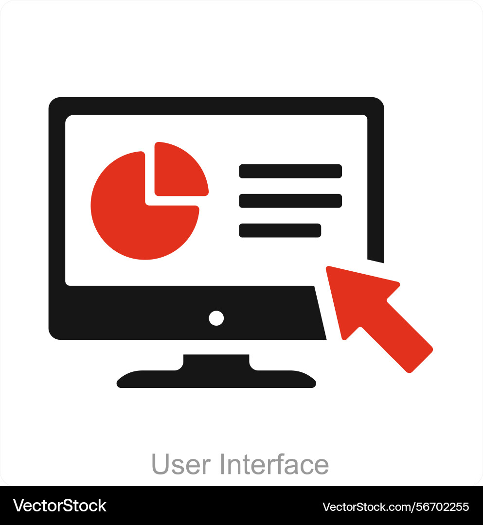 User interface and ui controls icon concept vector image