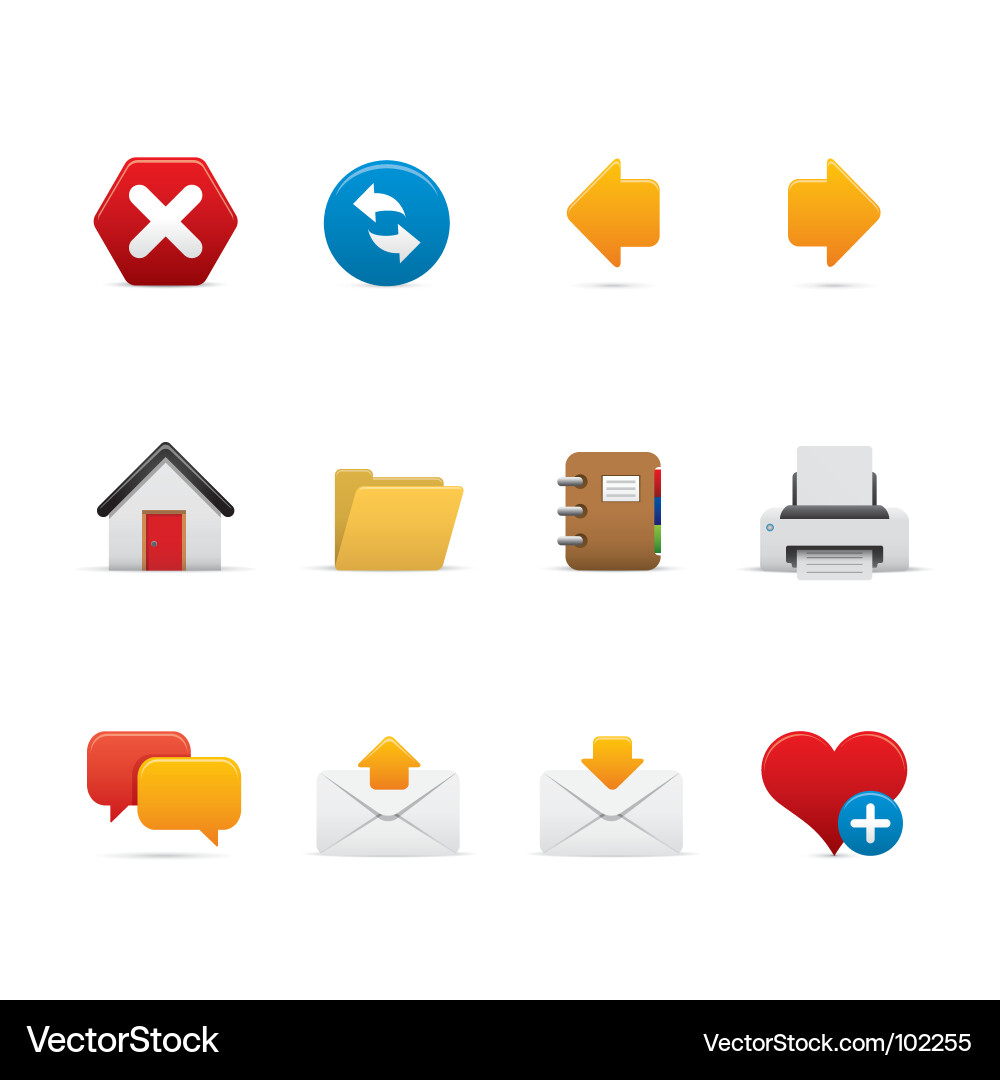 Web icons vector image