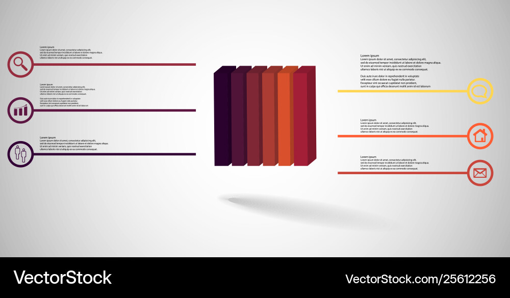 3d infographic template with embossed cube Vector Image