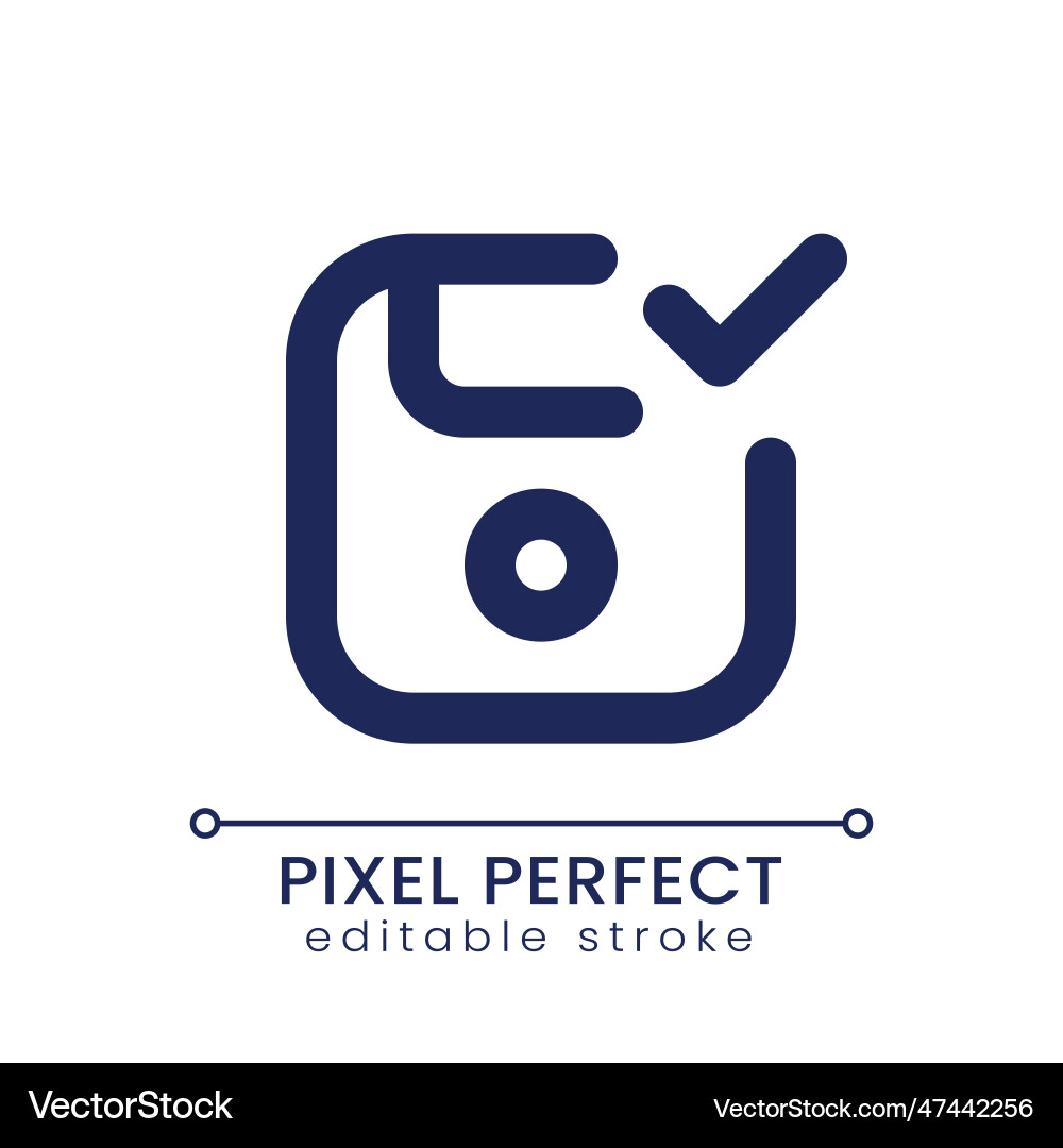 Apply saving pixel perfect linear ui icon vector image