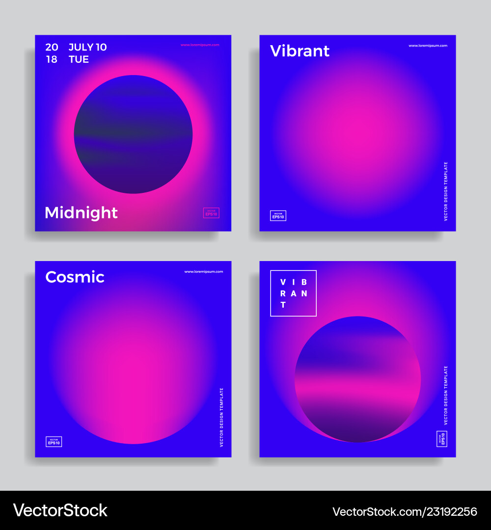 Design template with vibrant gradient shapes Design template with vibrant gradient shapes vector image